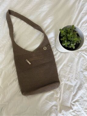 The Sak Brown Crocheted Shoulder Bag